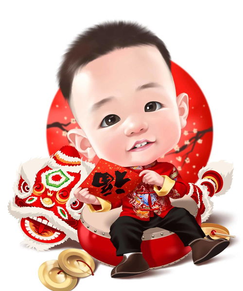 2022新年漫画头像,喜气洋洋红红火火,一家老小都喜欢