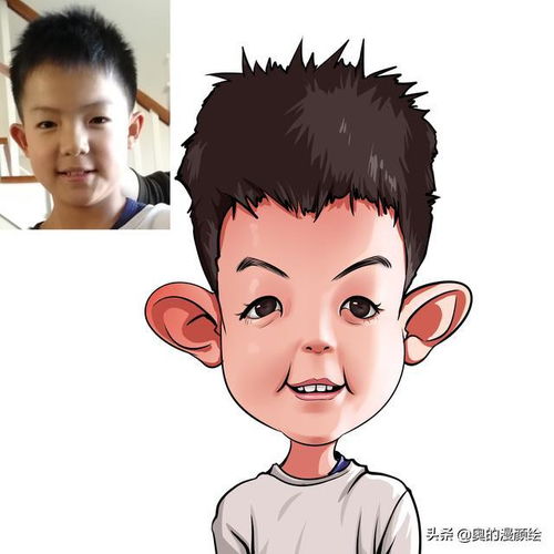 可爱小朋友的肖像漫画,相机拍不出特效也做不出的班级合影