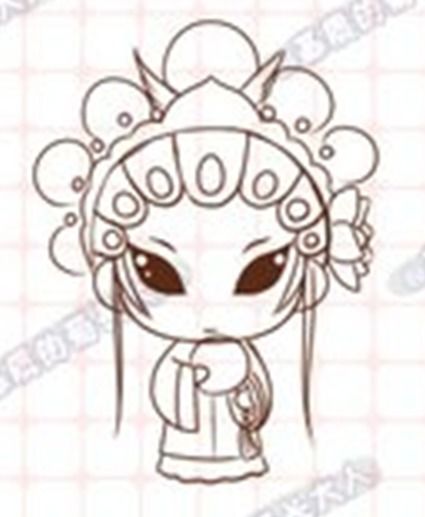 关于京剧里的刀马旦的简笔画