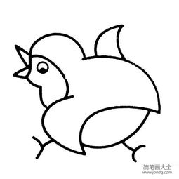幼儿简笔画图片小鸡的画法