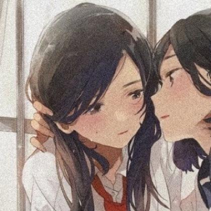 动漫姐妹头像,两个人一张复古主题姐妹头图片