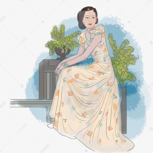 民国复古美女淑女名媛素材图片免费下载千库网