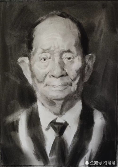 缅怀袁爷爷,刘斌老师画了一张超写实素描头像